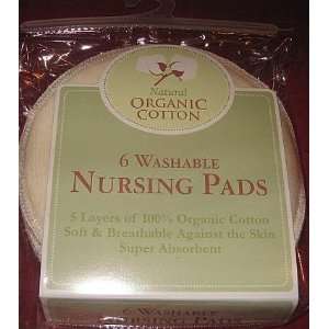  Natural Organic Cotton Washable Nursing Pads 6pk [Baby 