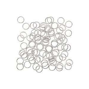  Real Silver Tone Split Rings 6mm (100): Arts, Crafts 