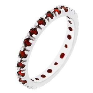  Ruby Red Cz Eternity Ring (size: 05): Everything Else