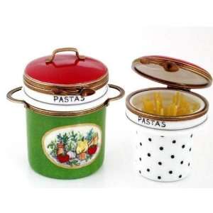  Pasta Pot with Colander and Pasta French Limoges Box