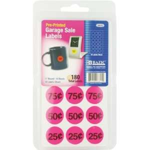  Bazic Garage Sale Label, 180 per Pack (Case of 144 