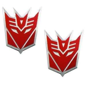  Transformers 2 X Decepticons Aluminum LARGE Emblems (Pair 