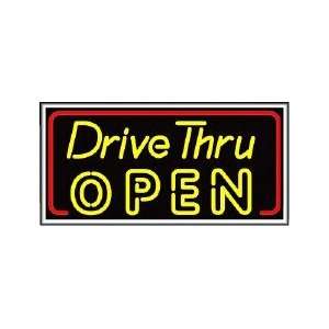  Drive Thru Open Backlit Sign 15 x 30: Home Improvement