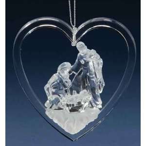   Holy Family Heart Shaped Christmas Ornaments 3.5 Home & Kitchen
