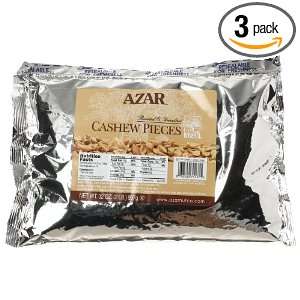 Azar Nut Company Cashew Pieces, Oil Roasted, 32 Ounce Resealable Bags 