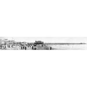  PANORAMA OF LONG BEACH CALIFORNIA PIER 1907: Everything 
