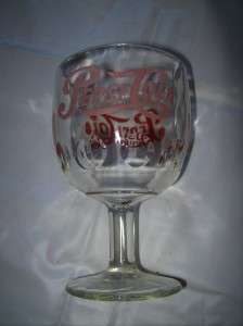 Vintage Pepsi Cola Goblet Glass  