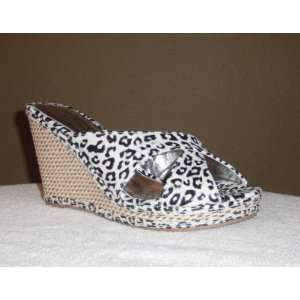  High Heel Womens Shoes, Wedge Sandal, Leopard Pattern 