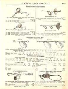 1931 Vintage Neptune,Bings Spinner Lure AD  