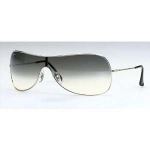  Ray Ban 3211 Shield Sunglasses Silver/Gray Everything 