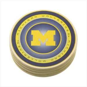  Set of 4 University of Michigan Wolverines Faux stone 