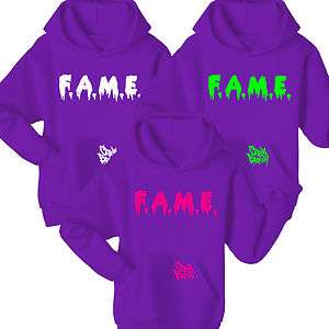 Chris Brown F.A.M.E. FAME Purple Hoodie Hoody Top   All colours and 