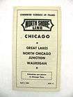 Chicago North Shore Railroad RR Public Timetable 1952