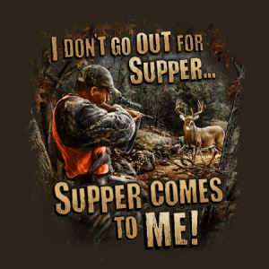 Buckwear T Shirt NEW I dont go out for supper  
