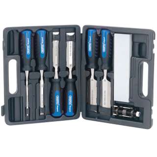 Draper Expert Quality 8 Piece Chisel Set with Honing Guide and 