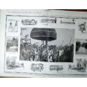  King Akim & End Of War In Ashanti 1900 Antique Print Af 