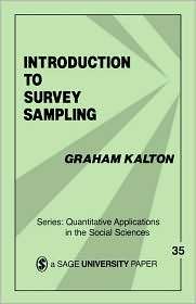 Introduction To Survey Sampling, Vol. 35, (0803921268), Graham Kalton 