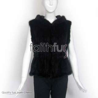 Ladys knitted mink fur vest.Its appropriate to wear in most of 