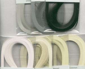 Lk City Quilling Paper All 7 Color Black to White 1/8   