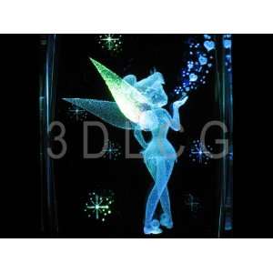  Disney Tinkerbell Blowing Hearts Kisses 3D Laser Etched 