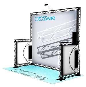 Crosswire exhibits 10x10 booth display trade show pop up  