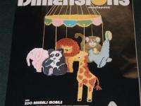 Vtg 1978 Dimensions Nursery Zoo Animals Mobile Plastic Canvas 