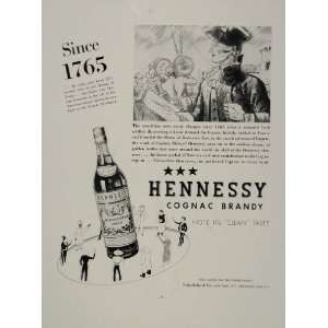   Ad Captain Richard Hennessy Cognac Brandy 3 Star   Original Print Ad