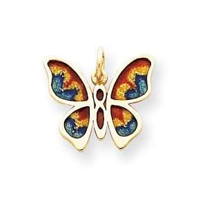   Enameled Butterfly Charm   Measures 17.3x17.6mm   JewelryWeb: Jewelry