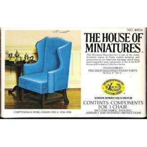  The House of Miniatures 40016 Chippendale Wing Chair/circa 