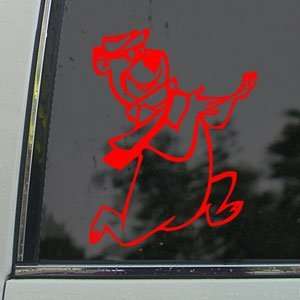  Yogi Bear Cartoon Character Red Decal Window Red Sticker 