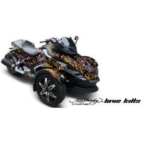  Ed Hardy AMR Racing Fits: Can Am BRP Spyder Graphic Decal 