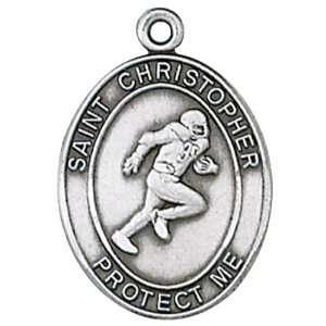  Pewter Football Medal on Leather Cord (JC 9322)