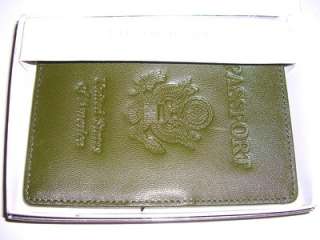 W121 NEW CHARTER CLUB Green Passport Holder Leather Wallet  