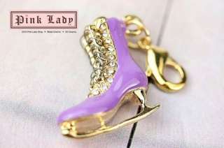 J140 Cute Purple Skate Shoe 3D Charm Pendant (1piece)  