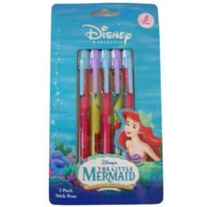  Pack of 5 Little Mermaid Stick Pens: Toys & Games