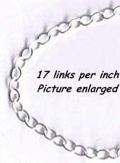 10 feet 925 Sterling SILVER Cable Chain 1.5mm Oval Link  