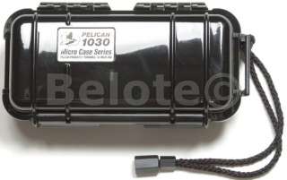 Pelican Micro Case Solid Black 1030 New 7.5 x 3.85x2.45  