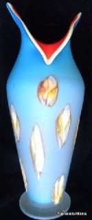  blown and signed by e zaren the artist this vase is a studio art glass