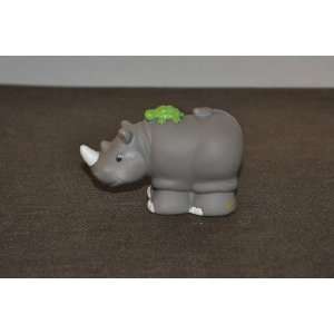  Fisher Price   Little People Rhino (With Turtle on Its 