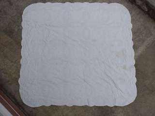 ANTIQUE HAND SEWN DOUBLE WEDDING RING QUILT 80 X 77 ESTATE FIND 