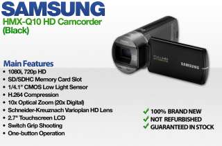 Samsung HMX Q10 HD 1080i Camcorder (Black) New! 0036725303829  