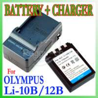 Battery + Charger for OLYMPUS Li 10B Stylus 300 400 500  