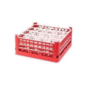  compartment Glass Rack, Red, 19 3/4x19 3/4x7   52719 33 Home & Garden
