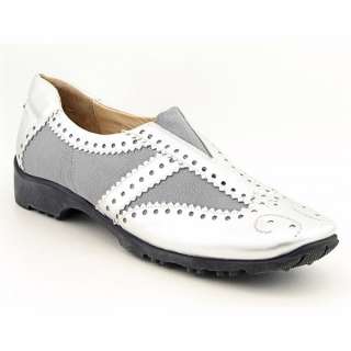 Sesto Golf By Sherry Gasha Womens SZ 10.5 Silver Loafers Shoes 