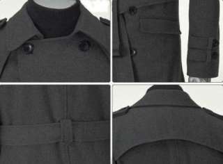 Men Stylish Jacket Cotton Blazer Trench Coat Black 2011  