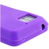 Purple Rubber Silicone Case+Privacy Film+Charger For Motorola Droid 
