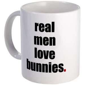  Real Men love bunnies Humor Mug by CafePress: Kitchen 