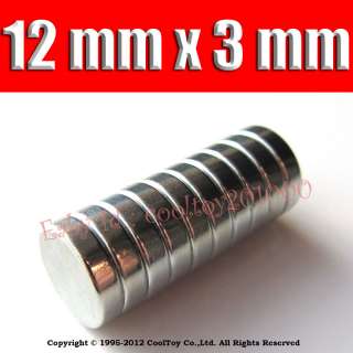   Dsic Rare Earth N35 Magnet 12x3 mm Strong Craft Models Fridge  