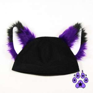 Cosplay AGF FURRY ski FOX Kitty Anime Hat EARS purple  