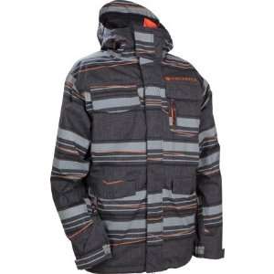 686 Smarty Shift 3 In 1 Jacket   Mens Gunmetal Linen Stripes, S 